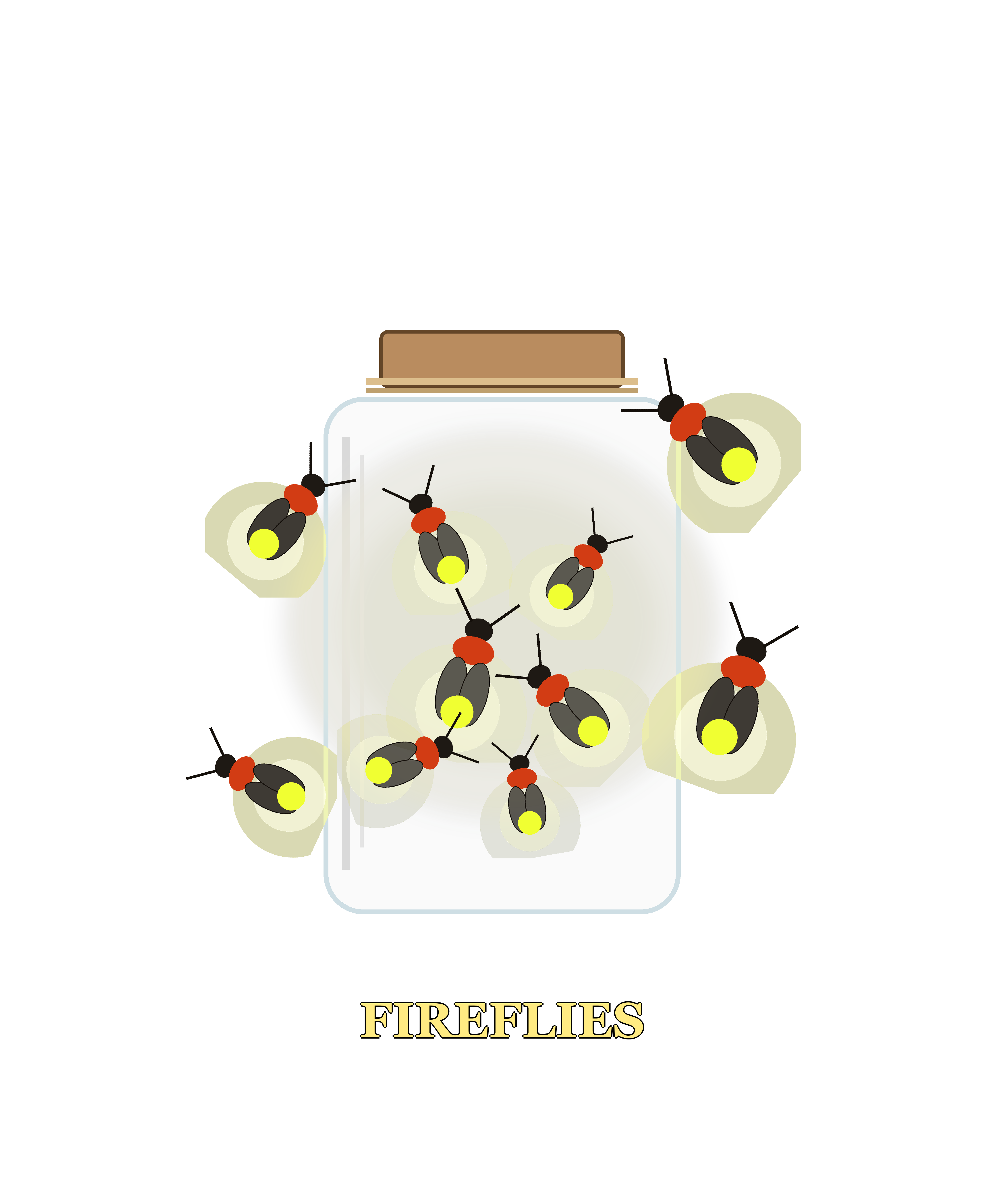 Glowing Fireflies in Jar Tee